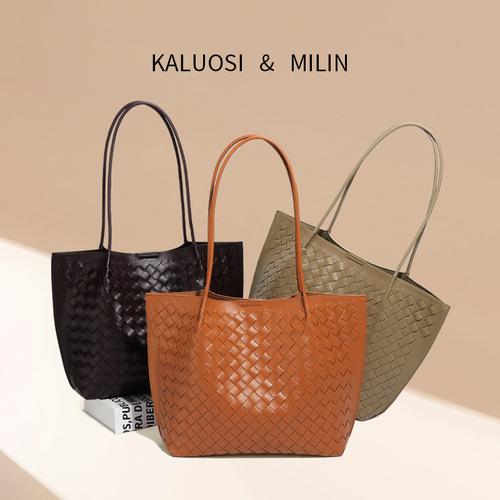 Fashionable Minimalist Large Capacity Hand-woven Tote Bag New Leisure Texture Versatile Commute Shoulder Bag for Women