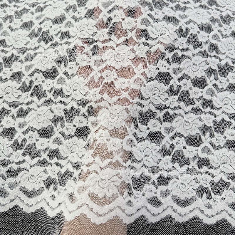2026 nuevos productos de plumas francesas flores elásticas elegantes falda de encaje fabricantes de tela en stock