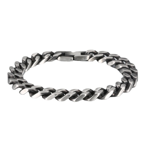  Creative New Metal Bracelet  Personal Accessory Single Weave Four-Sided Grinding Retro Titanium Steel Couple Bracelet Wholesale