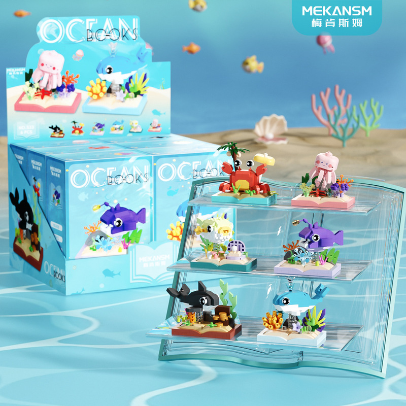 Compatible with Lego Ocean Booklet Animal Shark Cartoon Doll Assembled Building Blocks Children's Educational Toys Wholesale Dropshipping Compatible with Lego Ocean Booklet Animal Shark Cartoon Doll Assembled Building Blocks Children's Educational Toys Wholesale Dropshipping