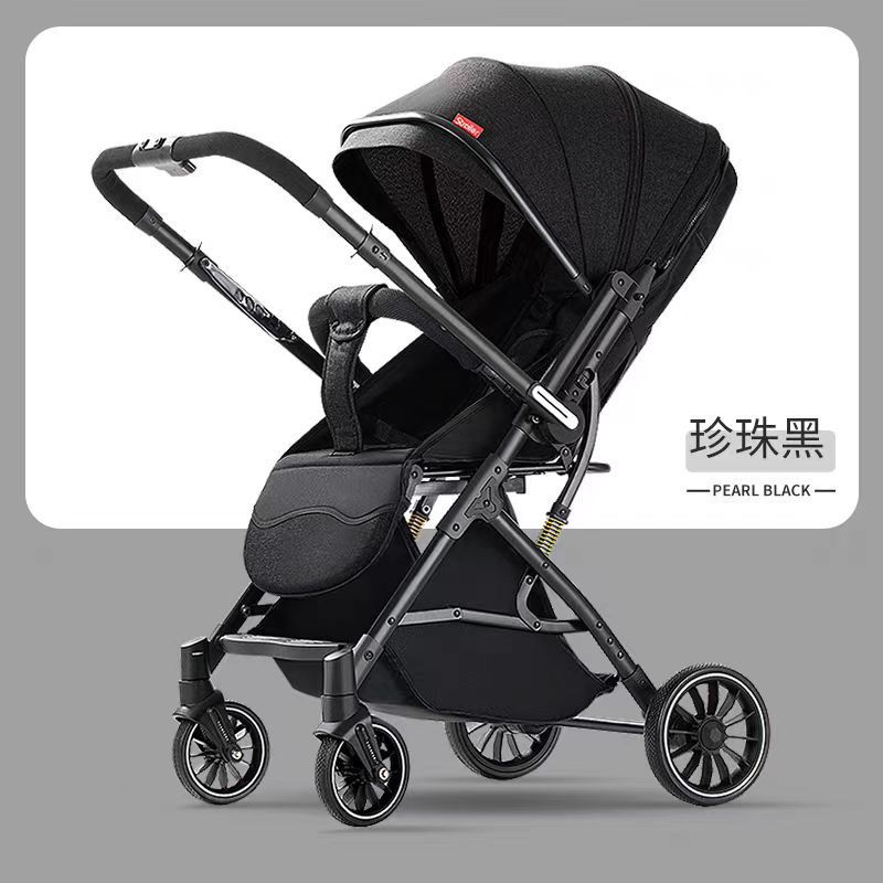 Two-Way Stroller Lightweight Foldableing High-View Baby Stroller Can Sit and Lie down Baby Stroller Stroller Stroller