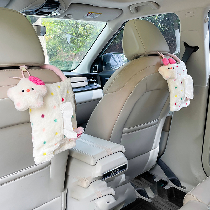 Caja de toallas de automóvil encantadora de cerdo, asiento de automóvil colgado en la espalda, bolsa de toallas de automóvil, bolsa de toallas creativas para mujeres image 2