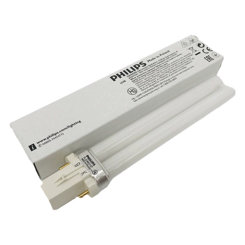 Импортная ультрафиолетовая лампа NB-UVB 311 нм PLS 9W/01/2P, лампа Sigma Kono, настольная лампа с подставкой.