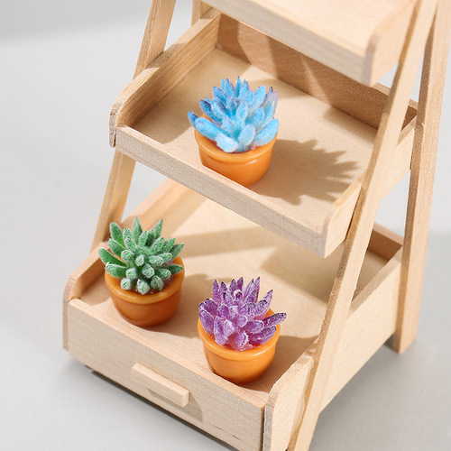 Simulation succulent small pot plant DIY micro-landscape decorative desk ornament accessory doll