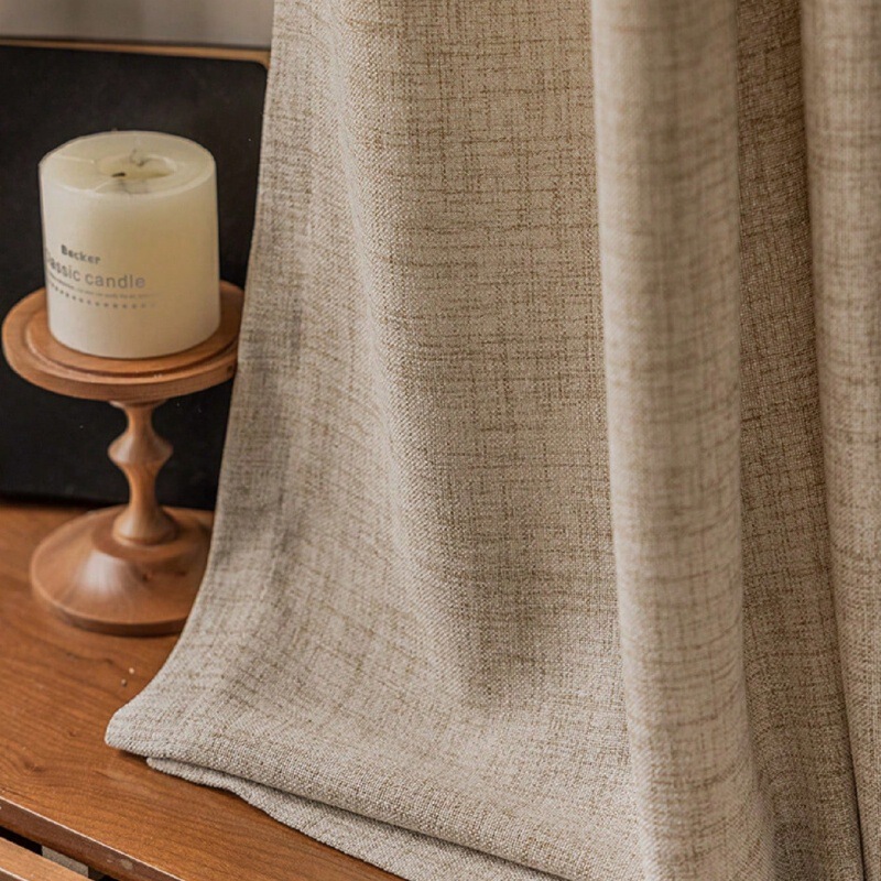 Wabi-Sabi Aesthetic Cotton and Linen Style Gauze Curtains Linen Hotel B&B Bedroom Living Room Balcony Blackout Curtains French Window Screens