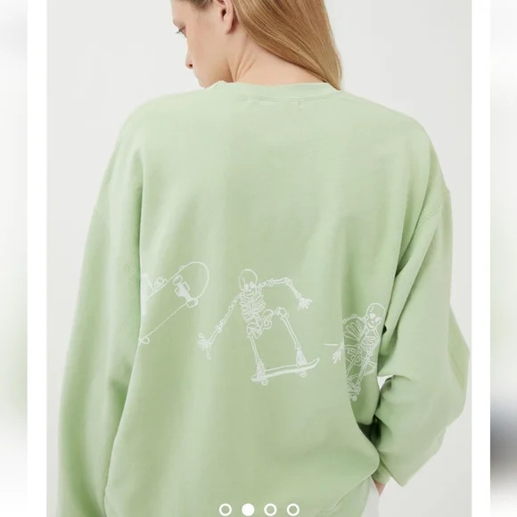 Autumn Winter Women Wear Long Sleeve Solid Color Skull Skateboard Printing Loose Casual Long Sleeves