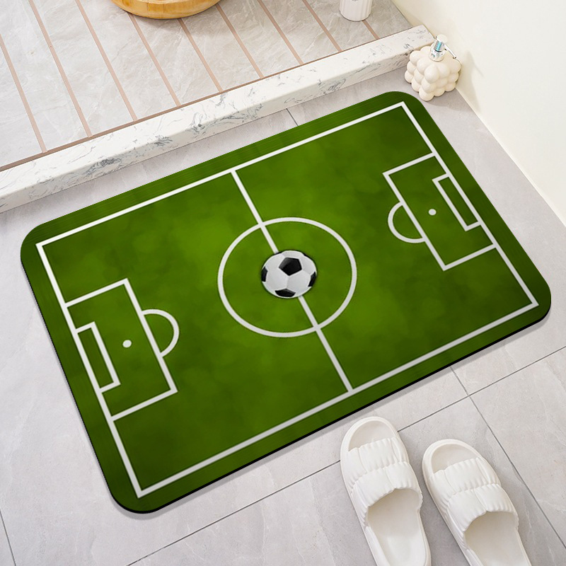 Estuche alfombra de campo de fútbol interior serie de campo de deportes de dibujos animados tapete decorativo dormitorio sala de estar alfombra de campo de fútbol