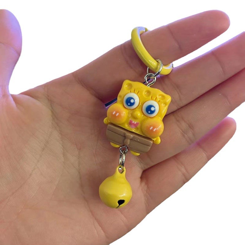 Llavero de Bob Esponja y Patricio Estrella de Kaling D01, Lindo Colgante de Dibujos Animados, Accesorio para Mochila de Niña, Regalo