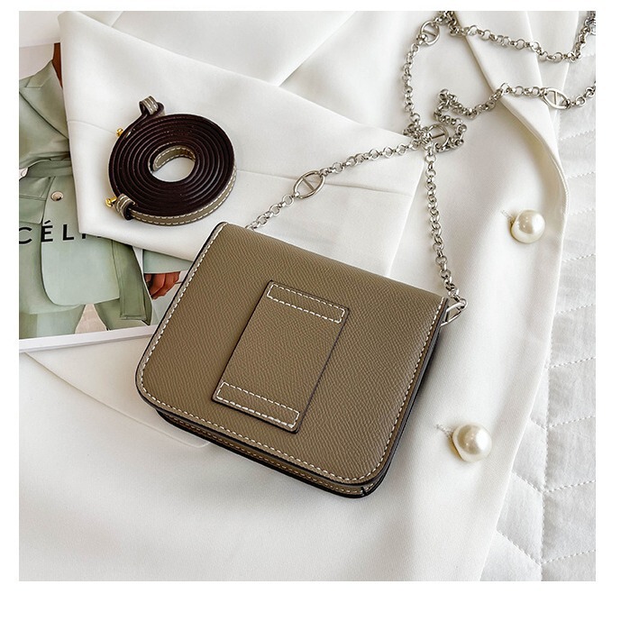 2025 summer new mouth red envelope mini kangkang bag H buckle chain waist bag pig nose slung stewardess small square bag