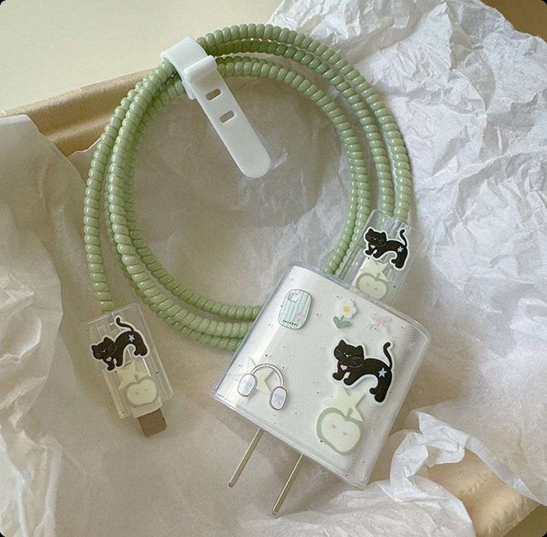 Aplicable para Apple 16pro cable de datos 15 protector de cargador iPhone 14 protector de cabeza de carga de teléfono móvil