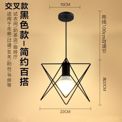 Candelabro de jaula de hierro pequeño de un solo cabezal al por mayor de fábrica, tienda de ropa de olla caliente retro americana, barra de bar, lámpara de comedor, estilo industrial