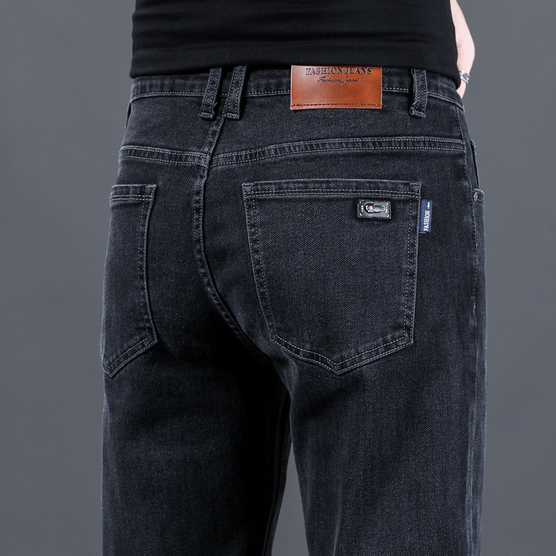 Jeans Men's Loose Straight Business All-match Stretch Casual Pants 2025 New Arrival Pants Wear-resistant Work Pants