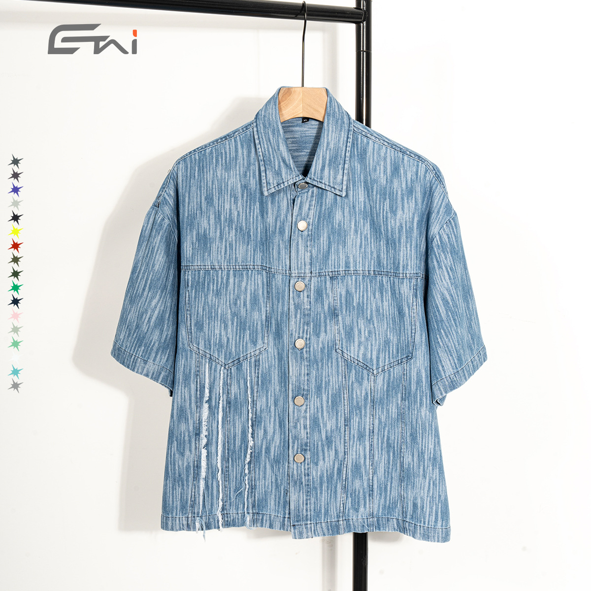 ETAI Hombre| Fashion Street Fashion Retro Jeans Old Man Short