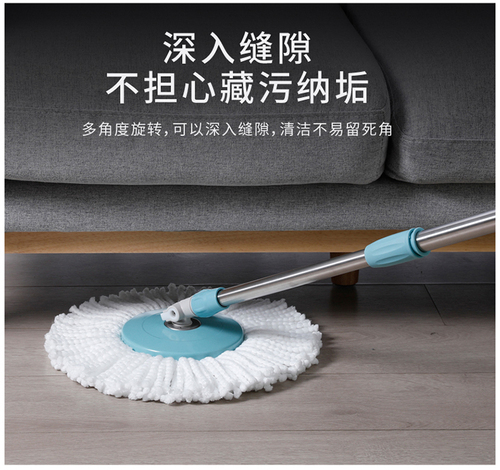 58C1 hand-pressed rotating single mop, hand-washable, water-drying and wet-drying mop household mop