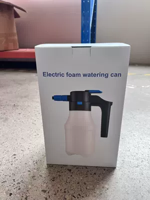 Electric Car Wash Foam Sprayer Household Car Wash Liquid Foaming Artifact High-Pressure Pa Pot Tool Full Set of Booster Pressurization (Car cleaning tools) - electric-watering-can-third-generation-english-color-box-white