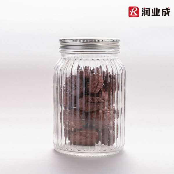 Transparent square mesen bottle glass storage tank honey bottle food…