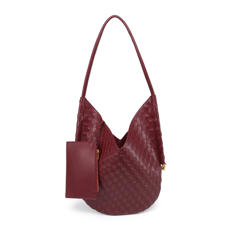 2026 European and American Hot-Selling Bv-Style Woven Bag, Large-Capacity Commuter Shoulder Underarm Bag, Versatile Mother-Daughter Tote Bag