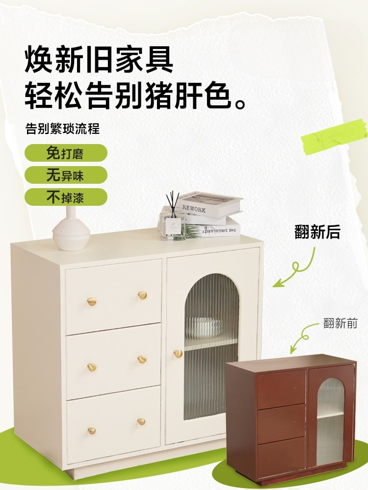 Muebles de pintura azul tres armarios de madera pintura de renovación pintura puerta de madera pintura de madera pintura de madera auto-brillado pintura acuosa pintura de madera