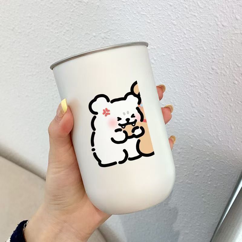 귀여운 캐릭터 스테인리스 양치컵 욕실 커플컵