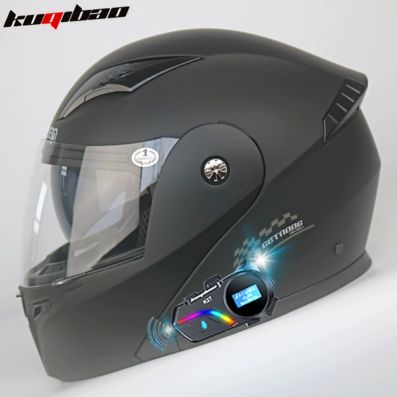酷骑宝 Двойной линзовый шлем мотоциклетный Bluetooth шлем мотоцикла рыцарь дальность дисплей экран