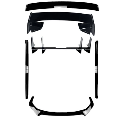 Big Surrounded Wrx Sti Vb Front - subaru-wrx-sti-vb-razor-blade-full-body-kit-set-piano-black-2022