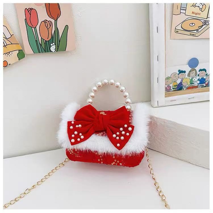 2024 niños Año Nuevo bolso de Año Nuevo niñas bolso de Año Nuevo rojo princesa Aisha bolso de mano de horno oblicuo mochila de niñas