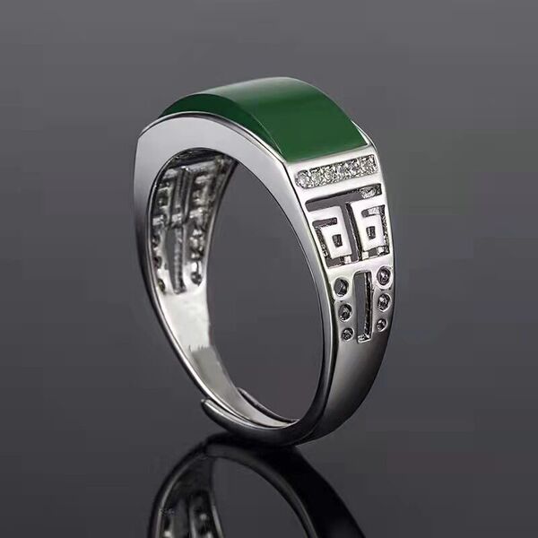 Fashionable elegant jasper jade