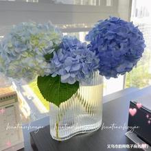 仿生仿真花蓝色保湿手感花束客厅摆件摆设装饰假花高颜值小号吊兰