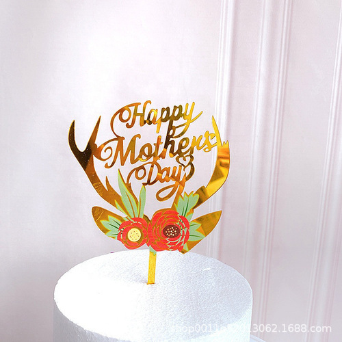 Floral Butterfly Acrylic Cake Topper Happy Birthday Birthday Cake Decoration Insert