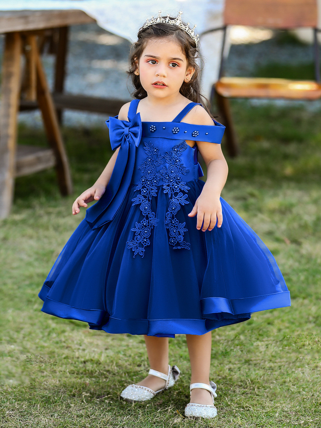 Vestido de niña de Amazon con tirantes, vestido infantil con bordado de cuentas, vestido de princesa, vestido de malla, nuevo estilo de verano
