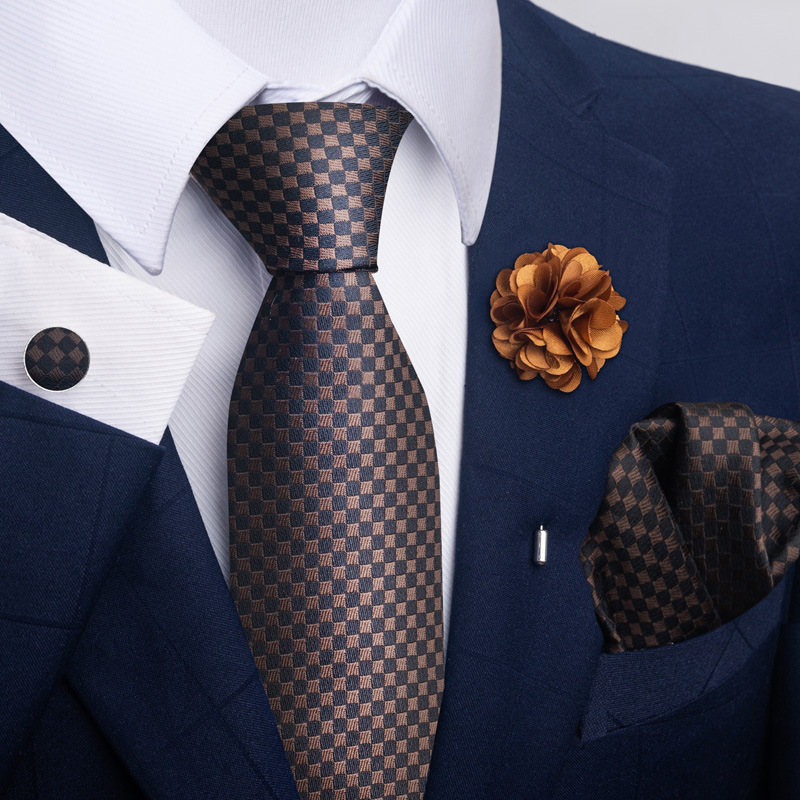 135g Weight Square Scarf, Cufflinks, Tie Classification Polyester Yarn Material Geometric, Stripe, Cashew Nuts Pattern All Seasons Season Men's Gender Commute Style Commute Geometric Stripe Cashew Nuts Polyester Yarn Men's Square Scarf Cufflinks Tie 109