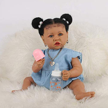 NPK reborn Saskia negro piel afroamericano bebé muñeca