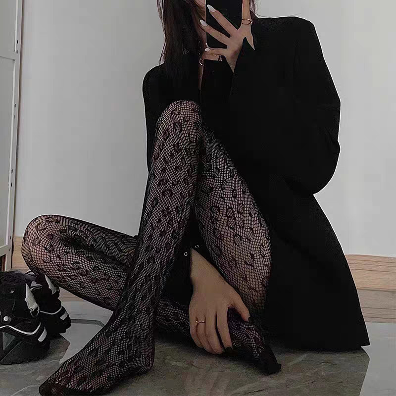 Bency sexy calcetines de lazos de encaje de rodilla delgada tono negro abstinencia HW Leopard 01 no se abre image 3