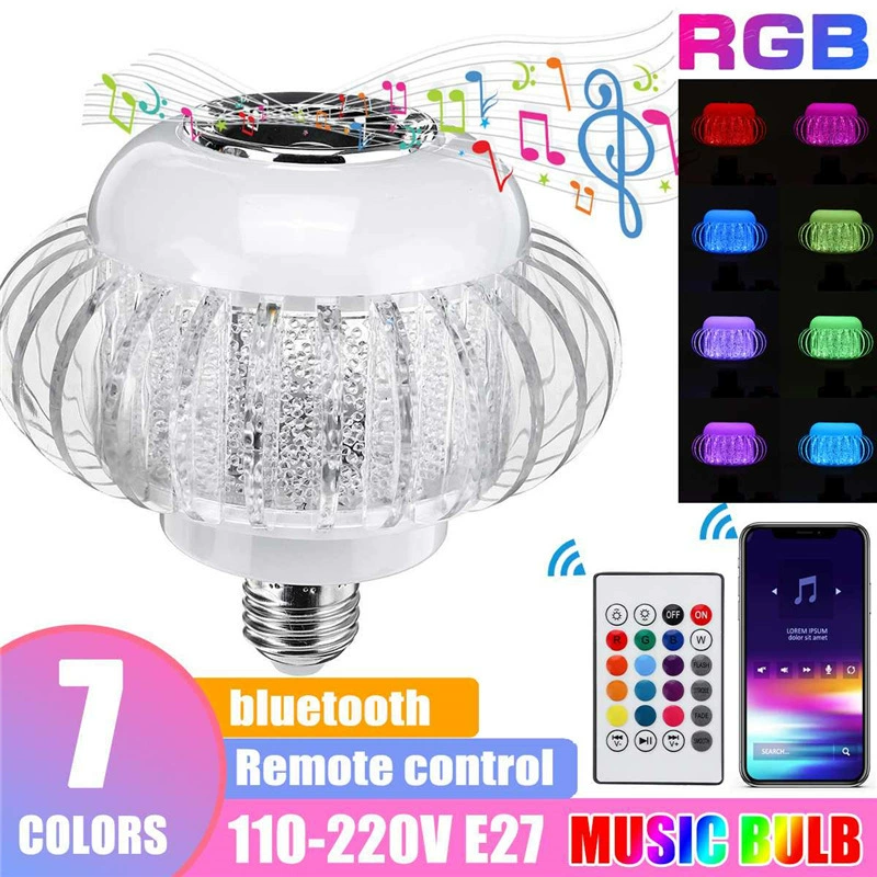 LED цветная музыкальная лампа, фонарик, настольная лампа, ( торговля), Bluetooth, пульт