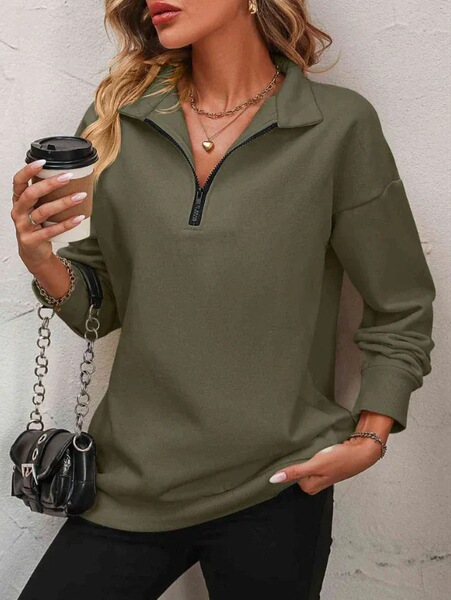 fashionable sports long-sleeve with zipper