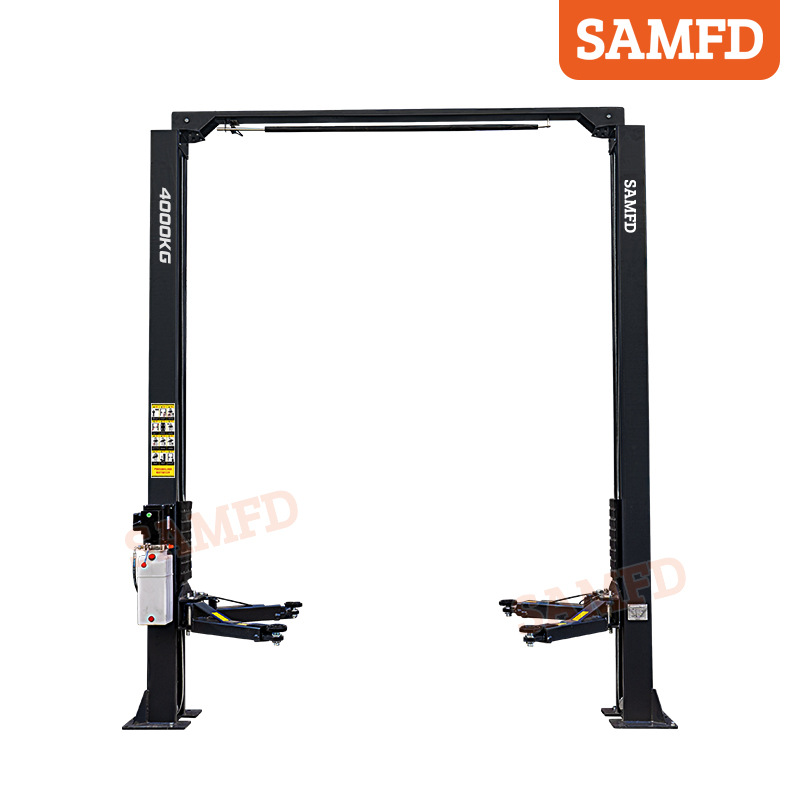 Elevador de pórtico hidráulico para automóvil SAMFD, mantenimiento de doble columna, elevador, columna eléctrica, 4 toneladas, venta directa de fábrica