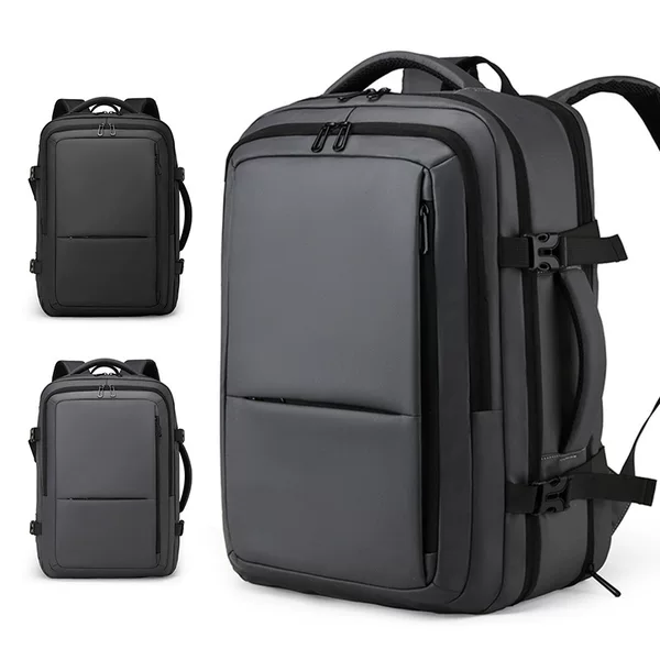 Backpack Men's High-End Business Backpack Multi-Functional Large-Capacity Waterproof Travel Bag Expandable Business Computer Bag