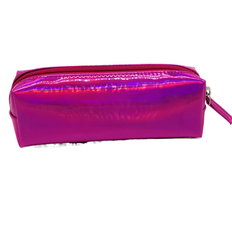 Pencil Bag Factory Direct Sales Mirror Pu Direct Selling Mirror Pu Simple Student Creative Stationery Box Transparent Shell Customization