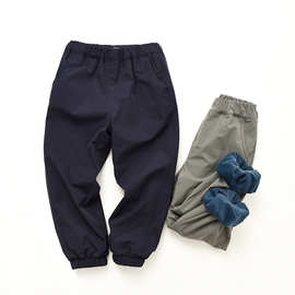防风校裤 儿童加绒冲锋裤 男童女童运动长裤 180中大童秋冬款童装