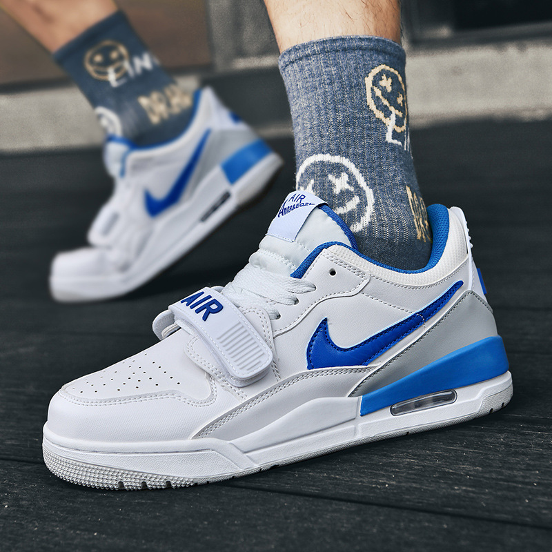Air Force One Couple's Sports Sneakers Actual Combat Shock Absorption Air Cushion Low-top Basketball Shoes Fashionable All-match Casual Trendy Shoes