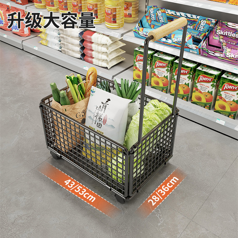 超市购物手推车买菜小推车商场仓库理货成人家用取快递便携小拉车|undefined