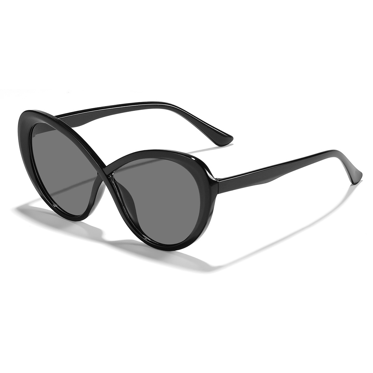 Nuevo marco ovalado cruzado transfronterizo, gafas anti-luz azul de color en contraste, celebridades de Internet, el mismo modelo, pequeñas gafas de sol para exteriores