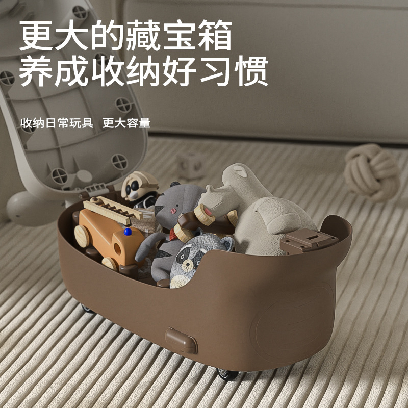 儿童小熊溜溜车萌宠滑行车带灯光音乐大容量储物箱万向轮平衡车|undefined