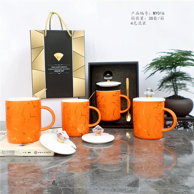Кросс-грань Crystal Diamond Marble Ceramic Malke Jewelry Bank Insurance Wedding Ceremony Cup Cup