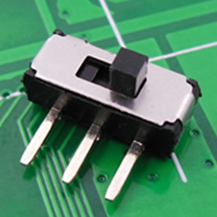 迷你拨动开关MSS-12D18立式三脚贴片电源滑动开关两档波段开关