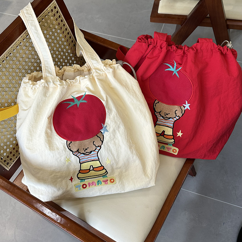 Casual Canvas Bag for Women 2025 New Fashion Outing Large-Capacity Bag for Work and Work Clothing Simple Student Bag