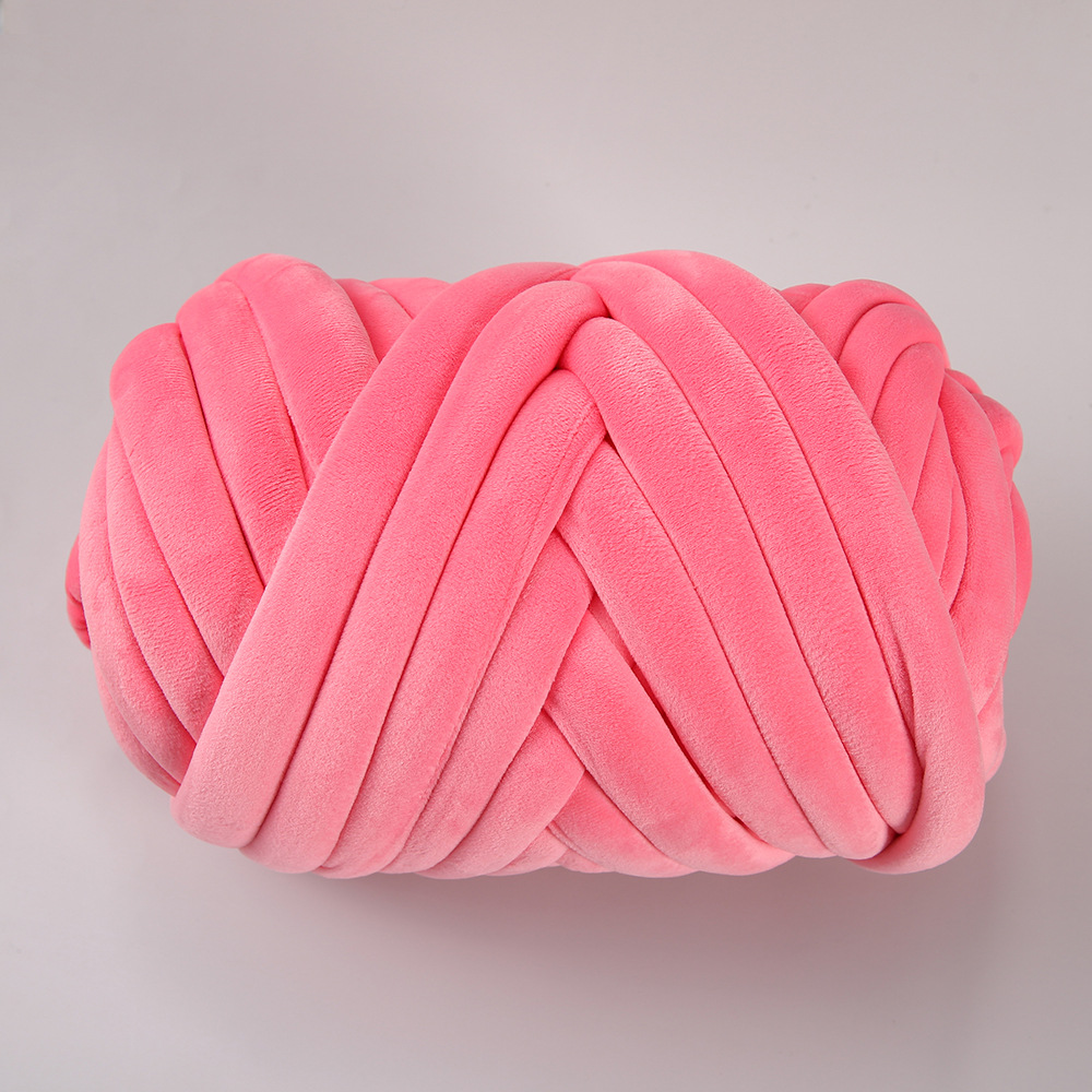 Terciopelo ultra grueso islandés hilo de lana relleno de algodón grueso tejido a mano DIY almohada bolsa línea de choque bebé