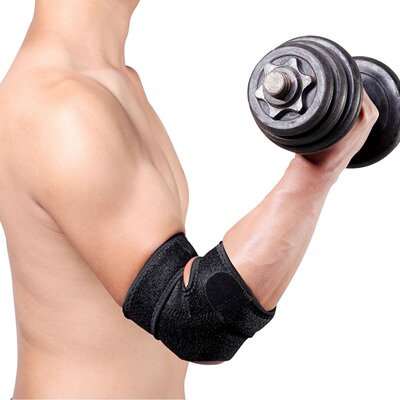 網球籃球護肘護臂 運動透氣纏繞護手肘 防撞彈簧支撐護肘護具代發