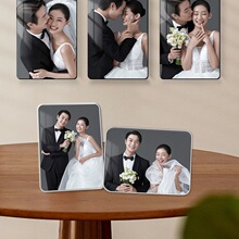 相框摆台定 制洗照片做成水晶婚纱照挂墙高级感结婚相片打印加相