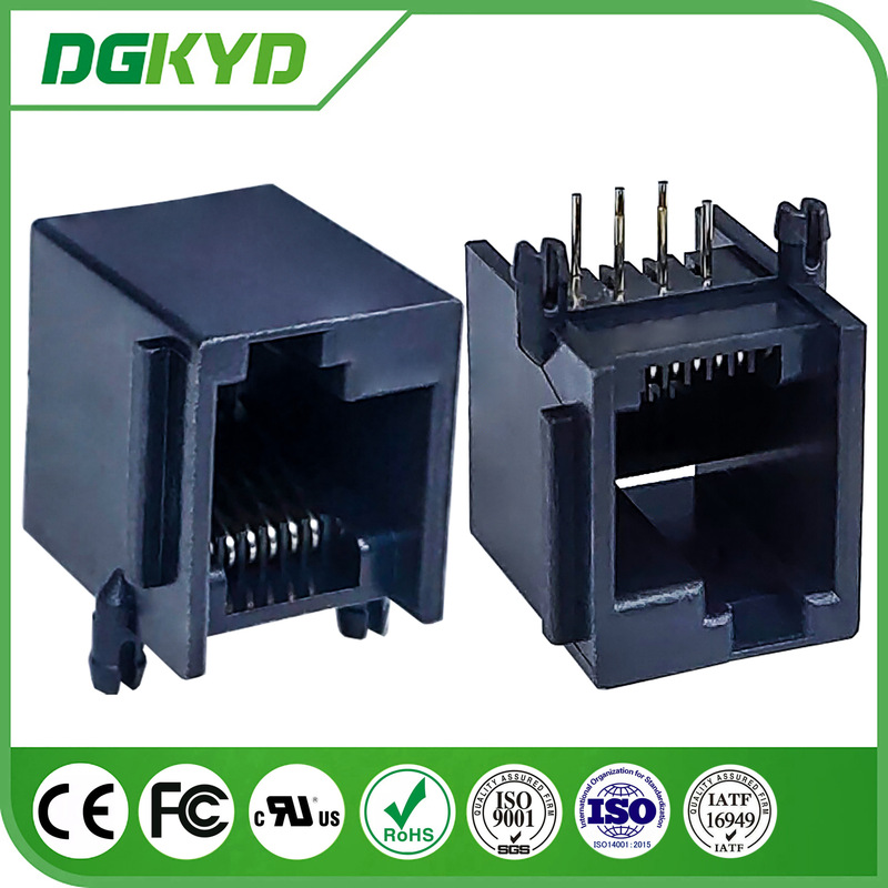 All-Plastic Light-Free Rj11 Network Port Connector 6P6C Left Buckle Dgkyd5523Le1166Iwa1Dy4